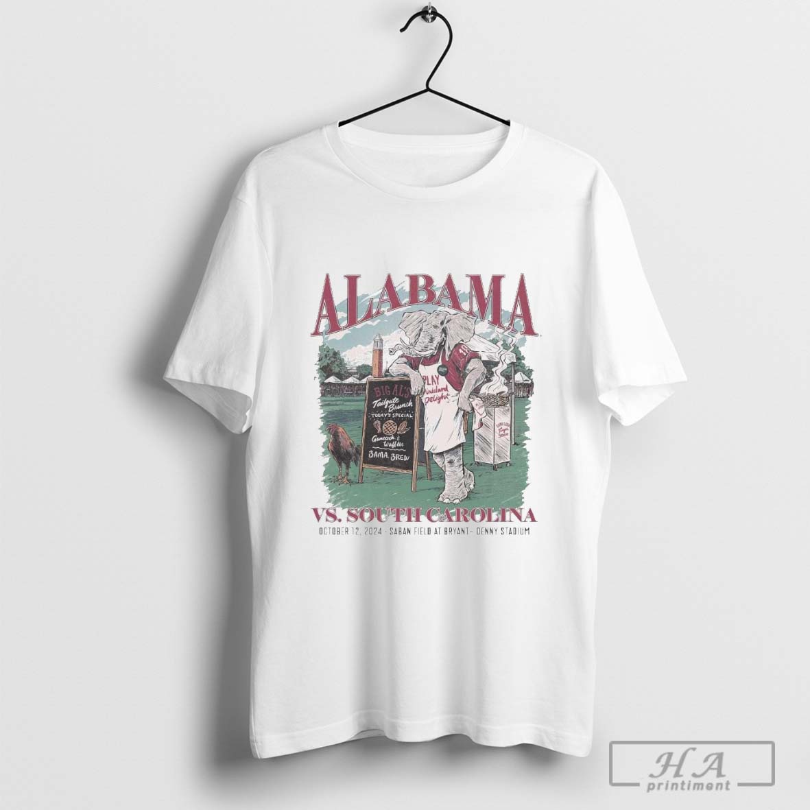 Official Alabama Vs South Carolina October 12 2024 Saban Field At Bryant Denny Stadium T Shirt