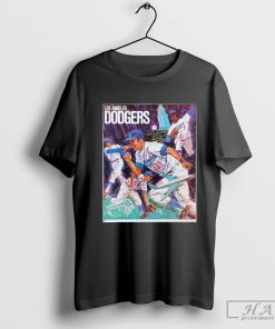 Official Angeles Dodgers MLB Baseball 2024 Theme Vintage Art Poster T-shirt