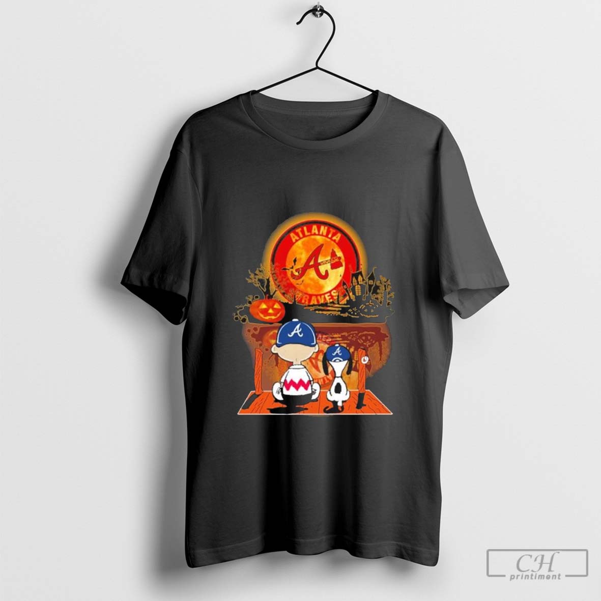 Official Atlanta Braves Snoopy And Charlie Brown Halloween 2024 Shirt