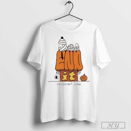 Official End It Unpleasant Living Halloween 2024 Snoopy t-shirt