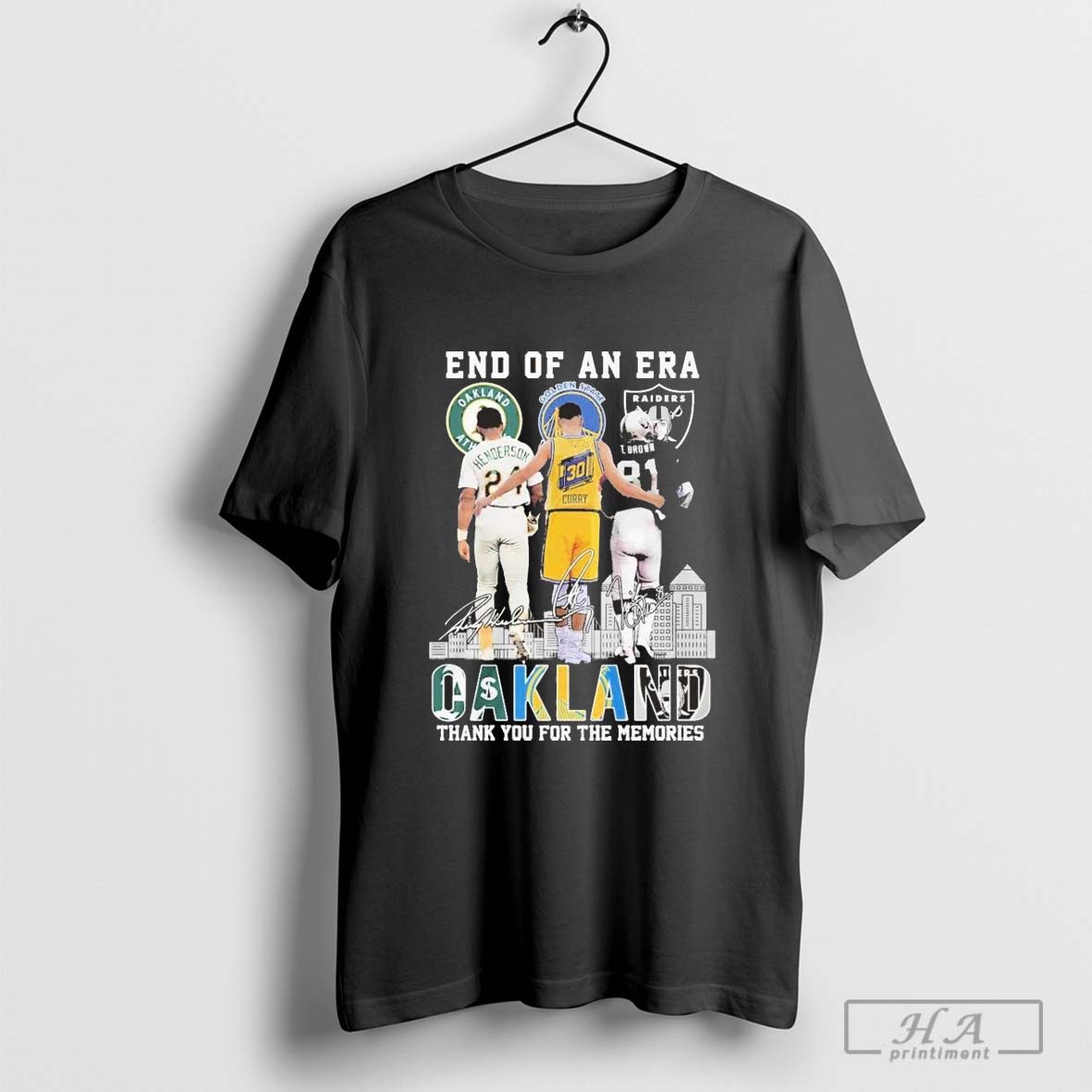 Official End Of An Era Oakland Athletics Thank You For The Memories T Shirt