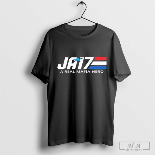 Official Eric Wood Wearing Ja17 A Real Mafia Hero T-shirt