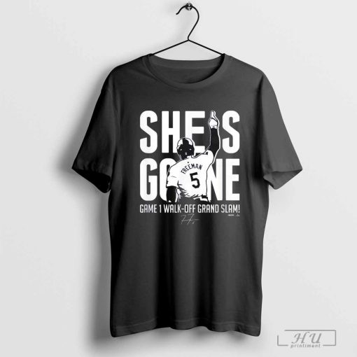 Freddie Freeman She Is Gone Walkoff Grand Slam Mlb Players T-shirt