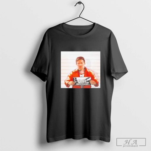 Official Free Pavel Durov Mugshot Cartoon T-Shirt