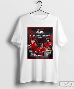 Official Game 4 MLB Cleveland Guardians Starting Lineup Kwan, Manzardo, Ramirez Postseason ALDS 2024 Poster T-shirt