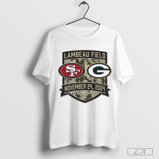 Official Green Bay Packers vs San Francisco 49ers Lambeau Field November 24 2024 Matchup Shirt