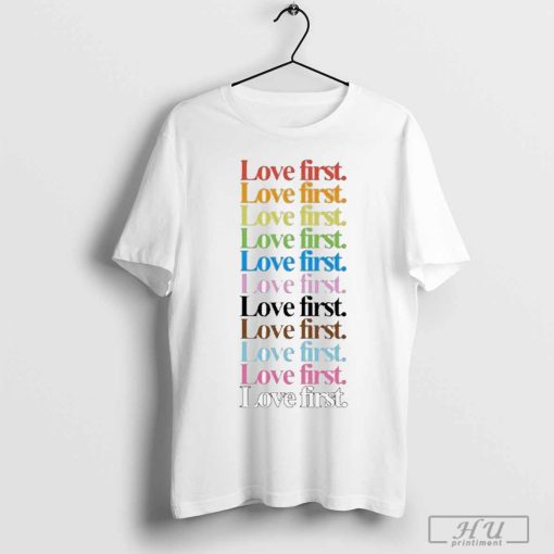 Official James Woods Love First t-shirt