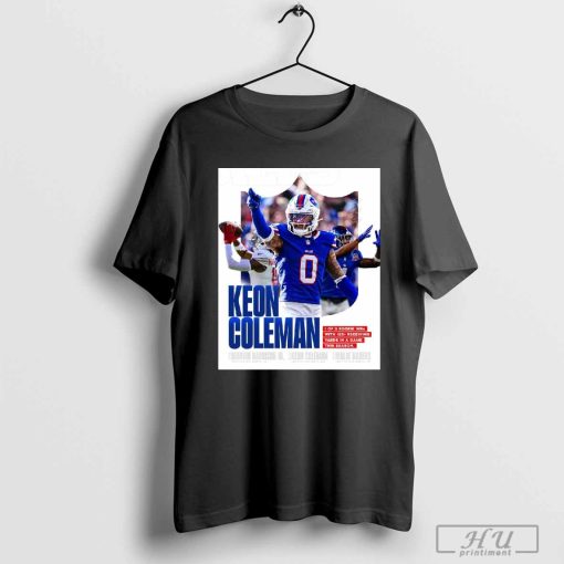 Official Keon Coleman Buffalo Bills 1 Of 3 Rookie WRs With 125+ Receiving Yards In A Game This Season Poster t-shirt