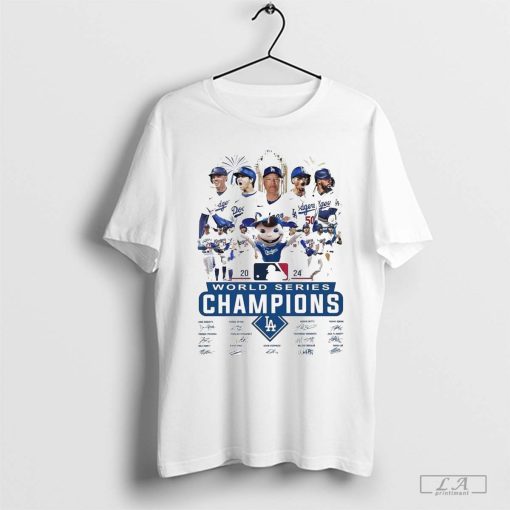 Official Los Angeles Dodgers 2024 MLB Champions Celebrate The Win In Style Signatures T-Shirt