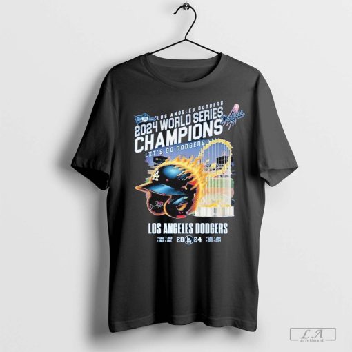 Official Los Angeles Dodgers 2024 World Series Champions Let's Go Dodgers T- Shirt