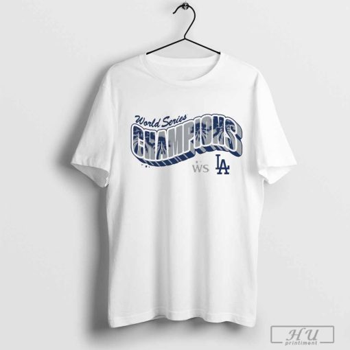 Official Los Angeles Dodgers 2024 World Series Champions Palm Tree Letter T-Shirt