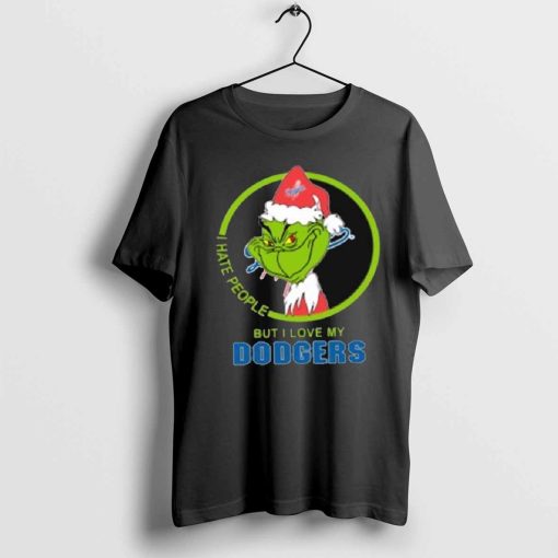 Los Angeles Dodgers MLB Christmas Grinch I Hate People But I Love My Favorite 2024 T-shirt