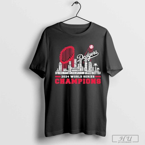 Los Angeles Dodgers The Champions Of 2024 World Series Skyline T-Shirt