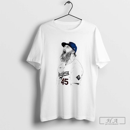 Official Michael Kopech, 2024 Los Angeles Dodger MLB Hand Drawing T-shirt