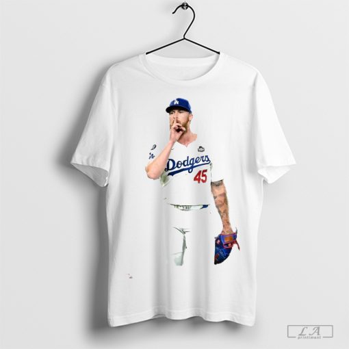 Official Michael Kopech Los Angeles Dodgers At Yankee Stadium Player T-Shirt