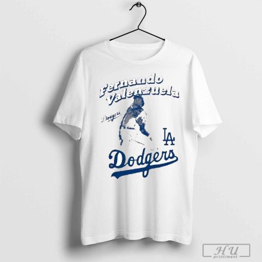 Official Mitchell & Ness Fernando Valenzuela Los Angeles Dodgers Pitch T-Shirt