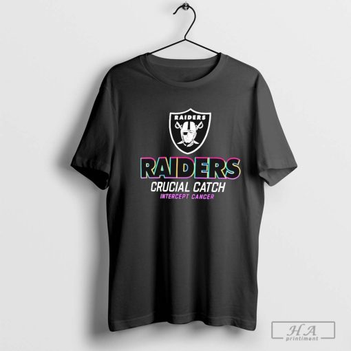 Official NFL 2024 Las Vegas Raiders Crucial Catch Intercept Cancer T-shirt