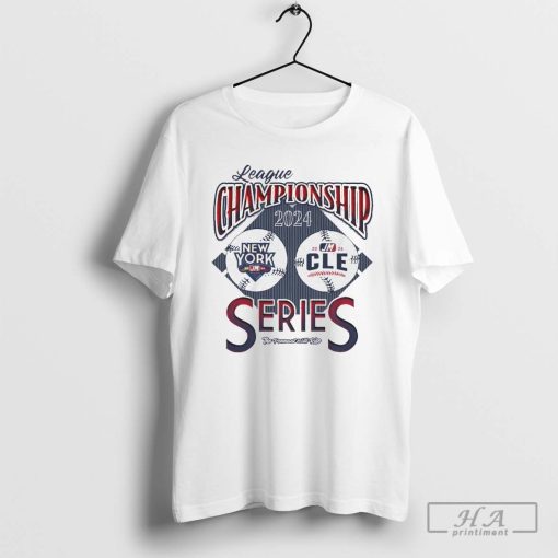 Official New York Yankees Vs Cleveland Guardians League Championship Series 2024 The Pennant Will Rise Graphic T-shirt