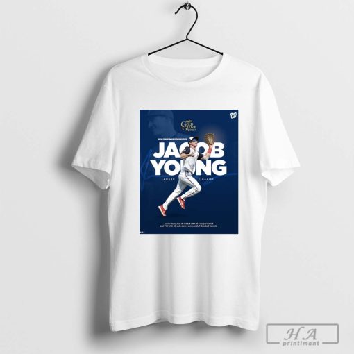 Official Poster 2024 Rawlings Gold Glove Jacob Young Washington Nationals Award Finalist T-shirt