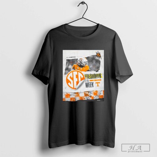 Official Poster Boo Carter Tennessee Vols Freshman Of The Week T-shirt