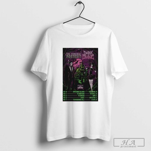 Official Poster Dark Divine Co-Headlining Tour November 2024 T-shirt