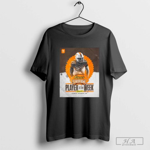 Official Poster James Pearce Jr. Tennessee Vols Player Of The Week Reese’s Senior Bowl T-shirt