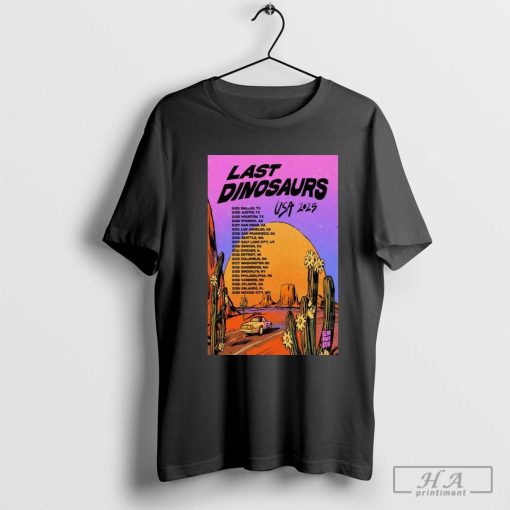 Official Poster Last Dinosaurs USA Tour 2025 T-shirt