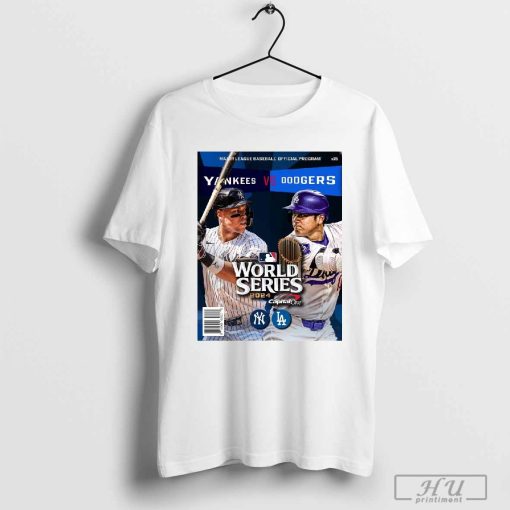 Poster New York Yankees Vs Los Angeles Dodgers World Series 2024 MLB Program Capital One t-shirt