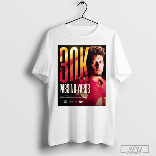 Official Poster Patrick Mahomes Kansas City Chiefs 30000 Passing Yards NFL 2024 t-shirt