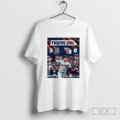 Official Poster Tigers Win Detroit Tigers 3- 0 Cleveland Guardians Shirt