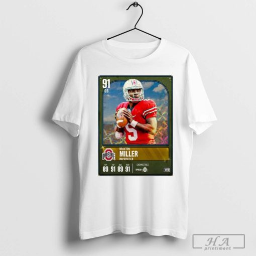 Official QB in CUT Braxton Miller Ohio State Buckeyes Improviser Chemistries Spread T-shirt