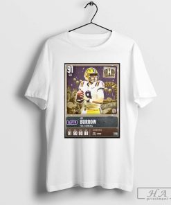 Official QB in CUT Joe Burrow LSU Tigers Field General Chemistries Pro Style T-shirt