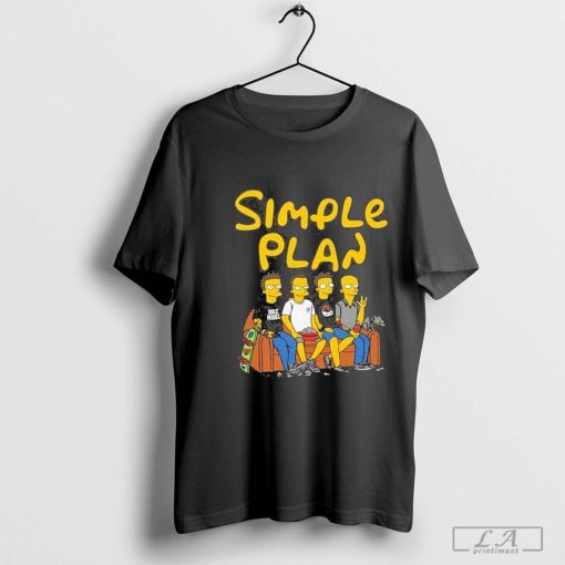 Official Simple Plan Simpsons North American Tour 2024 shirt