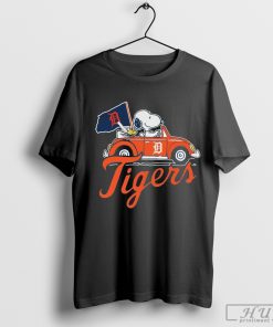 Official Snoopy And Woodstock X Detroit Tigers 2D T-Shirt