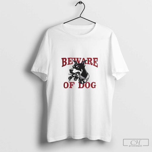 Official Warning Logo Beware Of Dog T-shirt