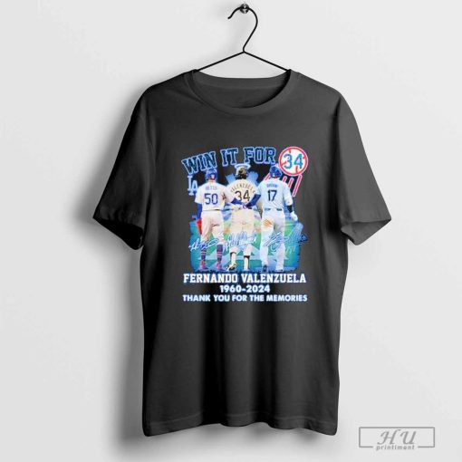 Official Win It For Fernando Valenzuela 1960-2024 Thank You For The Memories 3D T-Shirt