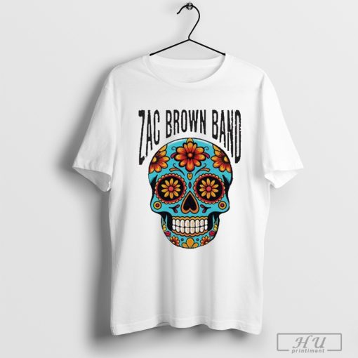 Official Zac Brown Band Pink Skull 2024 Graphic t-shirt