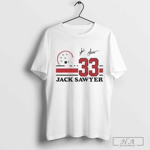 Ohio State Buckeyes 33 Jack Sawyer Signature T-shirt