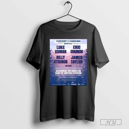 Original Concert For Carolina October 26, 2024 Bank Of America Stadium T-shirt