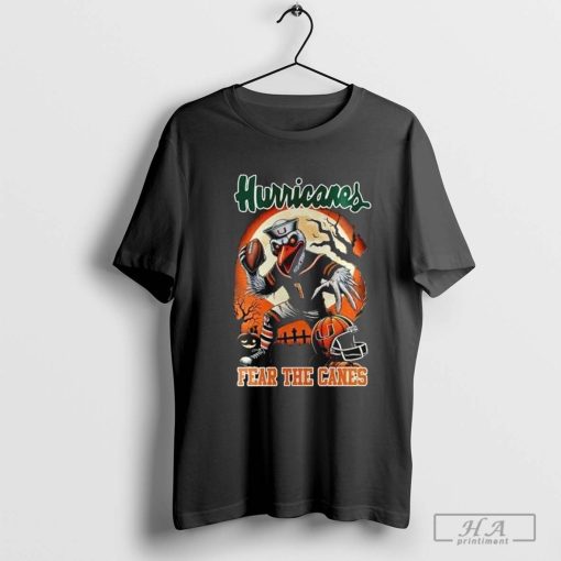 Original Miami Hurricanes Halloween Let’s Go Canes With Fear The Canes T-shirt