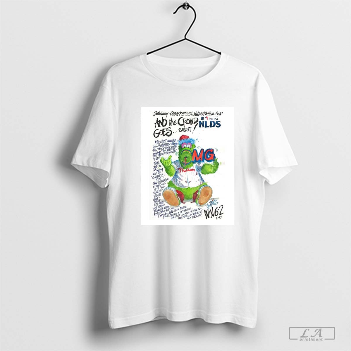 Poster Mlb 2024 Nlds Philadelphia Phillies And The Crowd Goes Silent T Shirt