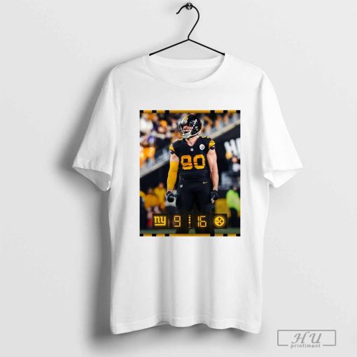 Poster T. J. Watt Pittsburgh Steelers 16 – 9 New York Giants One More To Go t-shirt