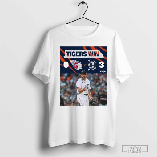 Poster Tigers Win Cleveland Guardians 0 – 3 Detroit Tigers t-shirt