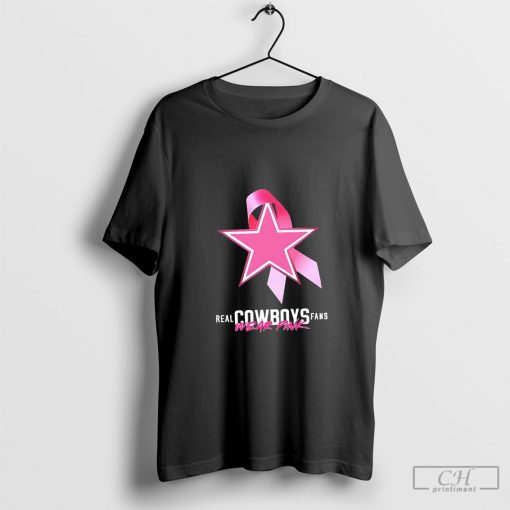 Real Cowboys Fans wear pink Dallas Cowboys Breast Cancer Awareness shirt