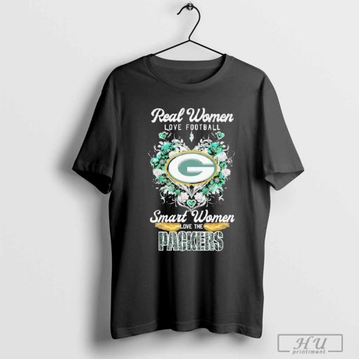 Real women love football smart women love the Green Bay Packers floral shirt