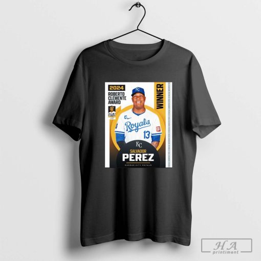 Roberto Clemente Award winner Salvador Perez Kansas City Royals MLB T-shirt