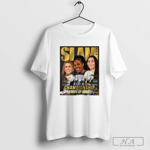 SLAM 253 Gold Metal x Playa Society Cover Championship State Of Mind New York Liberty WNBA 2024 T-shirt