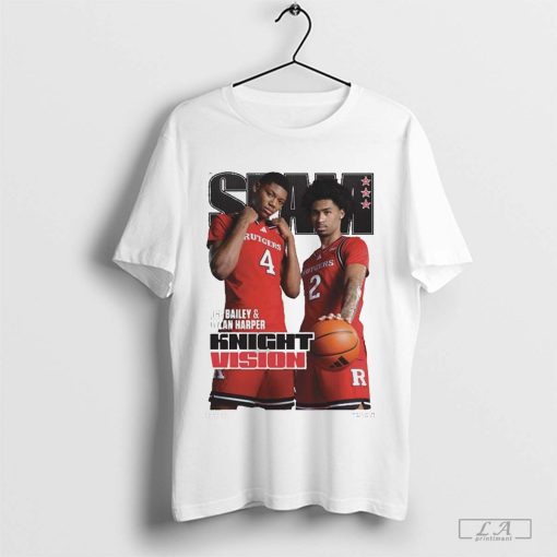 SLAM Cover Rutgers Scarlet Knights Ace Bailey and Dylan Harper Knight Vision 2024 t-shirt