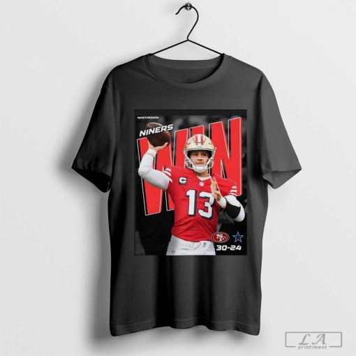 San Francisco 49ers Win 30 24 Dallas Cowboys NFL Final Score T-Shirt