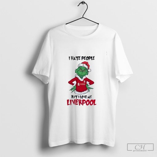 Santa Grinch I hate people but I love my Liverpool 2024 shirt